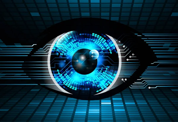 güvenlik siber konsepti göz, soyut yüksek hızlı dijital internet bağlantısı tasarımı