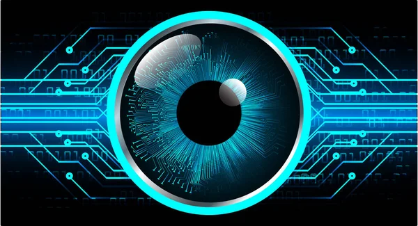 Mavi göz siber devre gelecekteki teknoloji konsepti