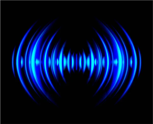 Ljudvågor Svängande Mörkt Ljus — Stock vektor