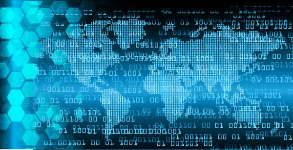 Mavi dünya siber devre gelecekteki teknoloji kavramı