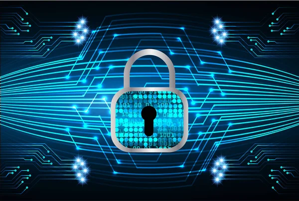 Kilitli güvenlik kavramı, soyut yüksek hızlı dijital internet bağlantısı tasarımı