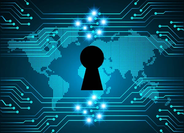 anahtar deliğine sahip siber güvenlik kavramı, soyut yüksek hızlı dijital internet bağlantı tasarımı