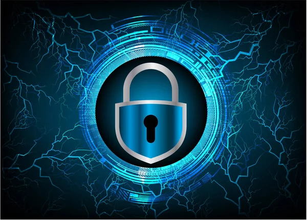 Siber Güvenlik Konsepti. Sayısal Arkaplanda Kapatılmış Asma Kilit 