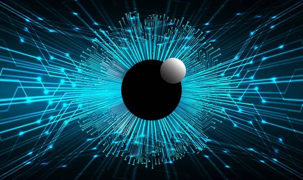 Mavi göz siber devre gelecekteki teknoloji konsepti