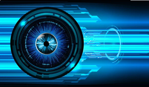 Mavi göz siber devre gelecekteki teknoloji konsepti