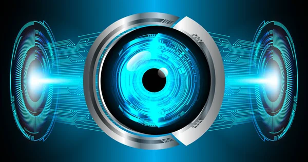Mavi göz siber devre gelecekteki teknoloji konsepti