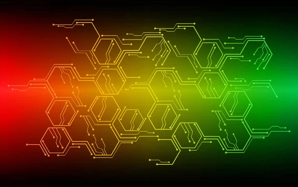 Cyber Circuit Toekomstige Technologie Concept Achtergrond — Stockvector