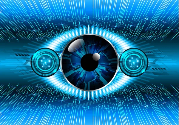 Mavi göz siber devre gelecekteki teknoloji konsepti