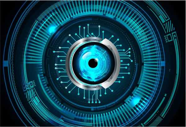 Mavi göz siber devre gelecekteki teknoloji konsepti