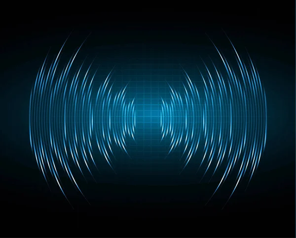 Ses dalgaları dalgalanan koyu mavi ışık