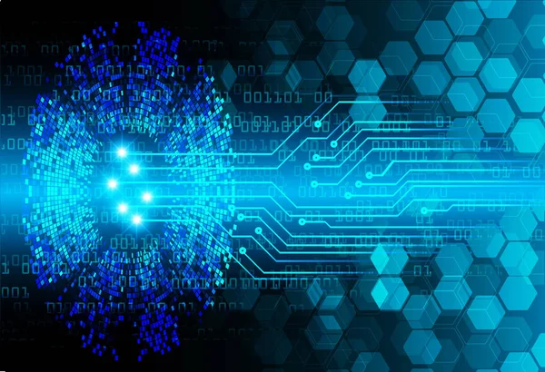 Mavi siber devre gelecekteki teknoloji konsepti