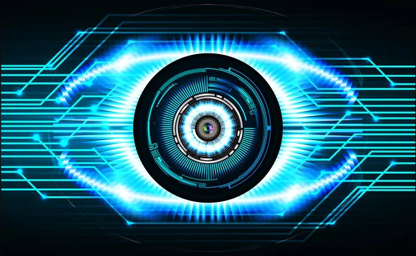 Mavi göz siber devre gelecekteki teknoloji konsepti