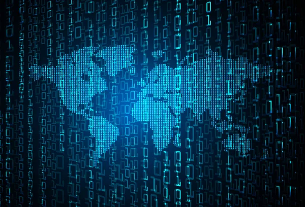 Mavi dünya siber devre gelecekteki teknoloji kavramı