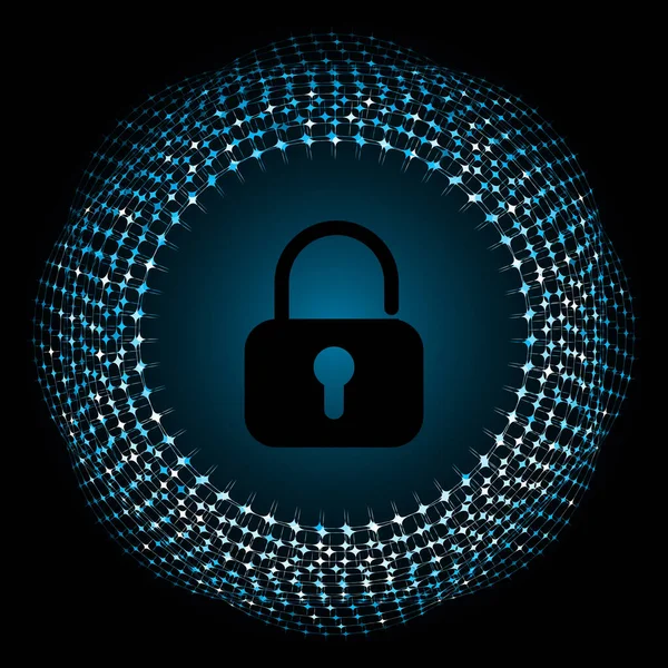 Soyut yüksek hızlı dijital internet bağlantısı tasarımı, siber güvenlik kavramı arka planı