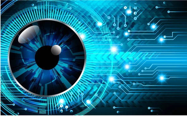 Mavi göz siber devre gelecekteki teknoloji konsepti