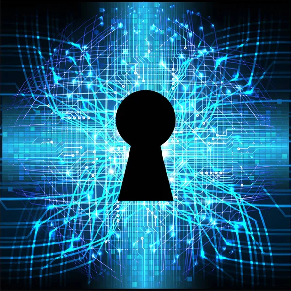 Cyber Security Concetto Sfondo Astratto Alta Velocità Progettazione Connessione Internet — Vettoriale Stock