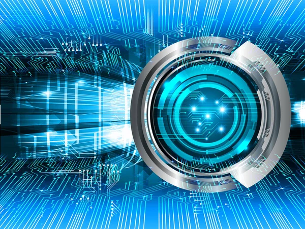 Mavi göz siber devre gelecekteki teknoloji konsepti