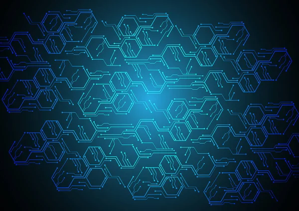 Mavi siber devre gelecekteki teknoloji konsepti