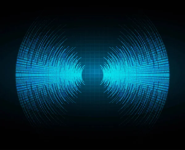 Ses dalgaları dalgalanan koyu mavi ışık