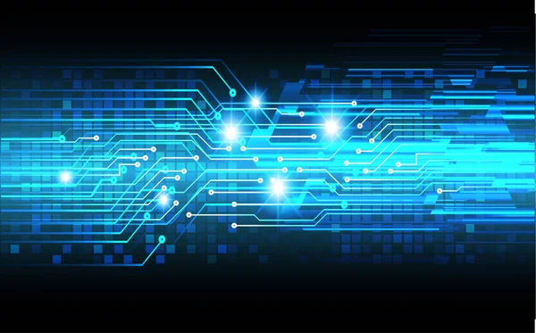 Mavi siber devre gelecekteki teknoloji konsepti