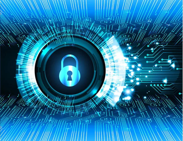 Kilitli güvenlik kavramı, soyut yüksek hızlı dijital internet bağlantısı tasarımı