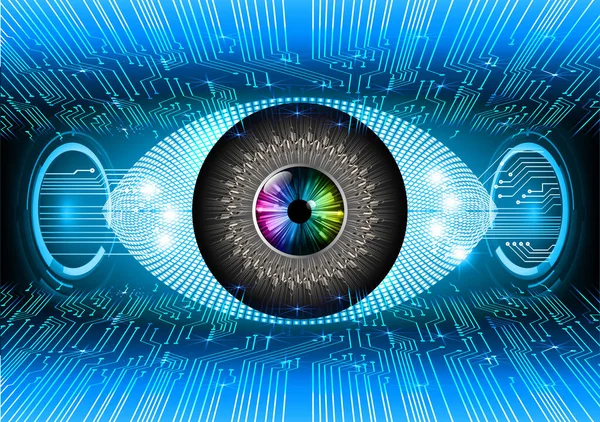güvenlik siber konsepti göz, soyut yüksek hızlı dijital internet bağlantısı tasarımı
