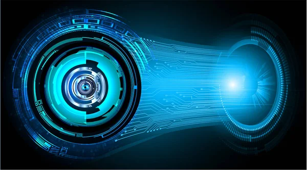 Mavi göz siber devre gelecekteki teknoloji konsepti