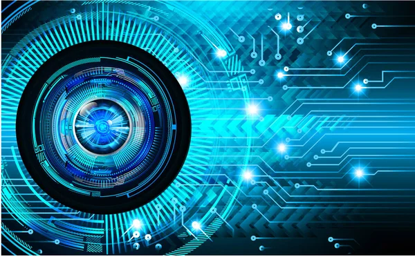 Mavi göz siber devre gelecekteki teknoloji konsepti