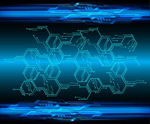 Cyber Circuit Toekomstige Technologie Concept Achtergrond — Stockvector