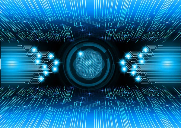 Mavi göz siber devre gelecekteki teknoloji konsepti