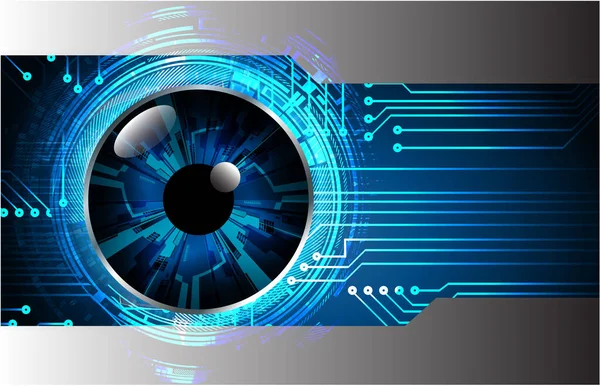Концепція Майбутньої Технології Blue Eye Cyber Circuit — стоковий вектор