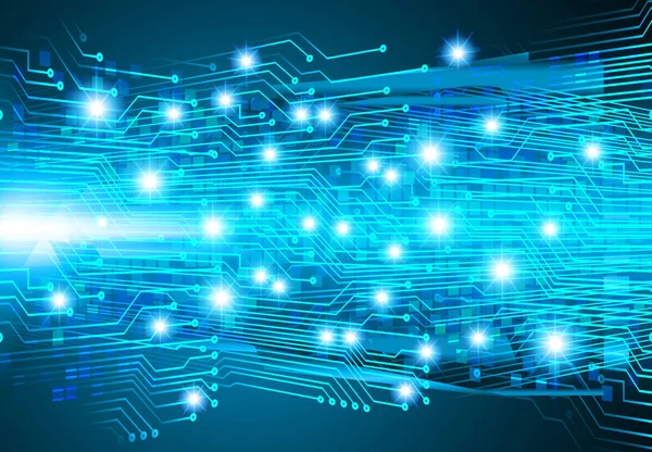 Mavi siber devre gelecekteki teknoloji konsepti