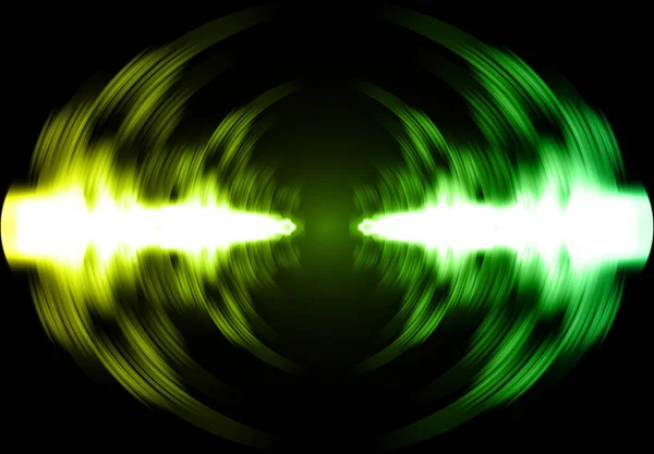 Звуковые Волны Освещающие Темный Свет — стоковый вектор
