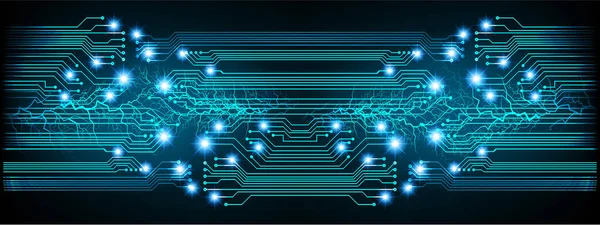 Mavi siber devre gelecekteki teknoloji konsepti