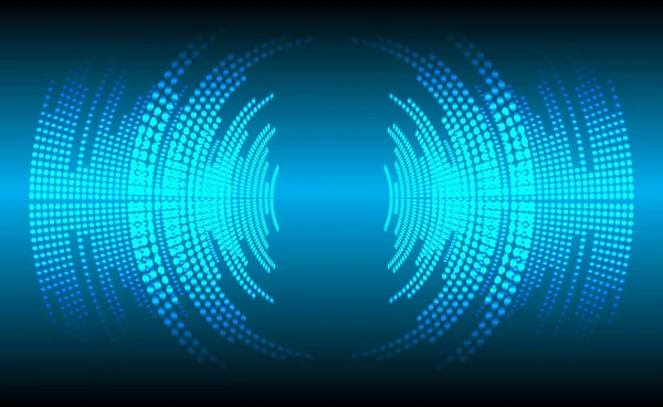 Ses dalgaları dalgalanan koyu mavi ışık