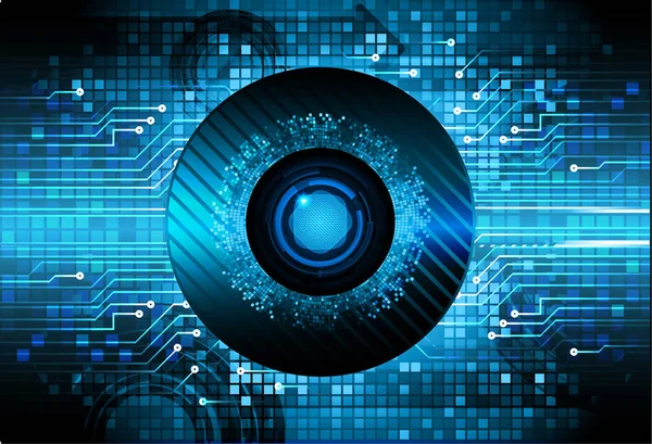 Mavi göz siber devre gelecekteki teknoloji konsepti