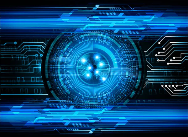Mavi göz siber devre gelecekteki teknoloji konsepti