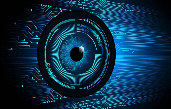 stock vector Blue eye cyber circuit future technology concept
