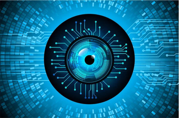 Mavi göz siber devre gelecekteki teknoloji konsepti