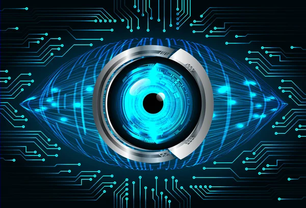 güvenlik siber konsepti göz, soyut yüksek hızlı dijital internet bağlantısı tasarımı