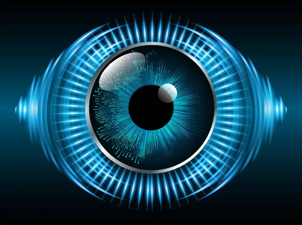 Antecedentes Concepto Tecnología Futura Circuito Cibernético Ojo Azul — Archivo Imágenes Vectoriales