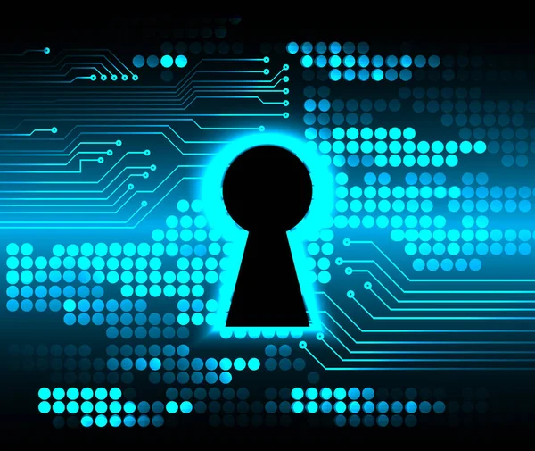 anahtar deliğine sahip siber güvenlik kavramı, soyut yüksek hızlı dijital internet bağlantı tasarımı