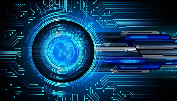 Blue Eye Cyber Circuit Future Technology Background — стоковый вектор