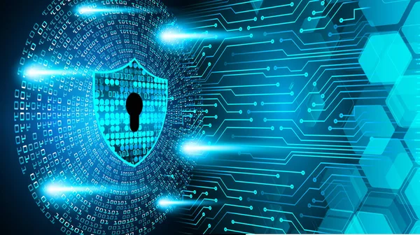 Siber Güvenlik Konsepti. Sayısal Arkaplanda Kapatılmış Asma Kilit 
