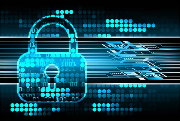 Kilitli siber güvenlik kavramı, soyut yüksek hızlı dijital internet bağlantısı tasarımı