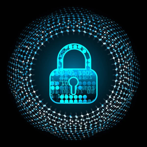 Soyut yüksek hızlı dijital internet bağlantısı tasarımı, siber güvenlik kavramı arka planı