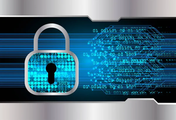 Kilitli siber güvenlik kavramı, soyut yüksek hızlı dijital internet bağlantısı tasarımı