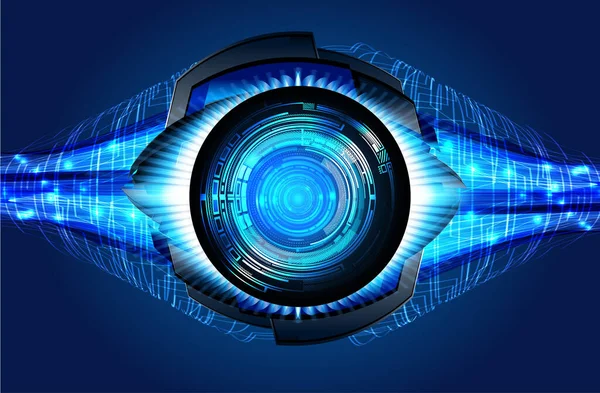 Mavi göz siber devre gelecekteki teknoloji konsepti