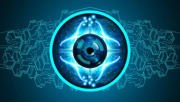 güvenlik siber konsepti göz, soyut yüksek hızlı dijital internet bağlantısı tasarımı