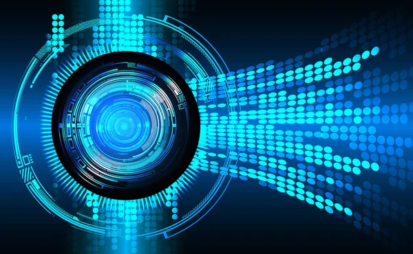Mavi göz siber devre gelecekteki teknoloji konsepti